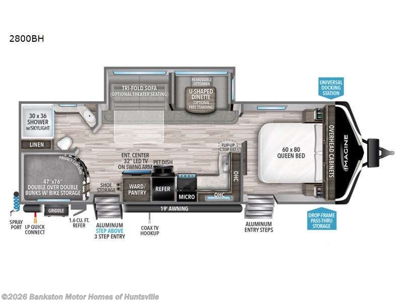 2022 Grand Design Imagine 2800BH - Used Travel Trailer For Sale by Bankston Motor Homes of Huntsville in Huntsville, Alabama features Slideout