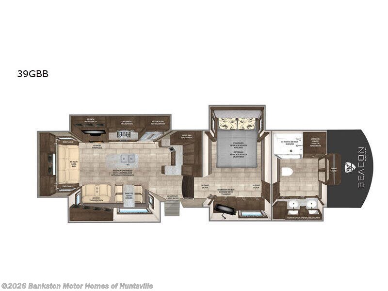 2021 Vanleigh Beacon 39GBB - Used Fifth Wheel For Sale by Bankston Motor Homes of Huntsville in Huntsville, Alabama features Slideout