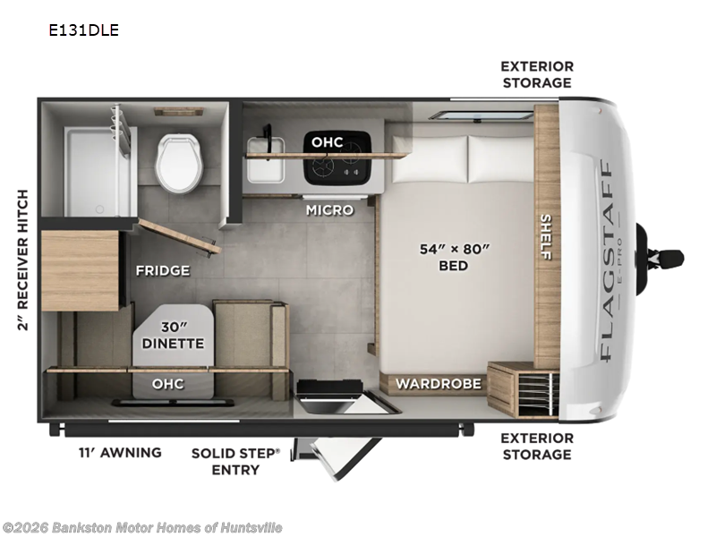 2027 Forest River Flagstaff E-Pro E131DLE - New Travel Trailer For Sale by Bankston Motor Homes of Huntsville in Huntsville, Alabama