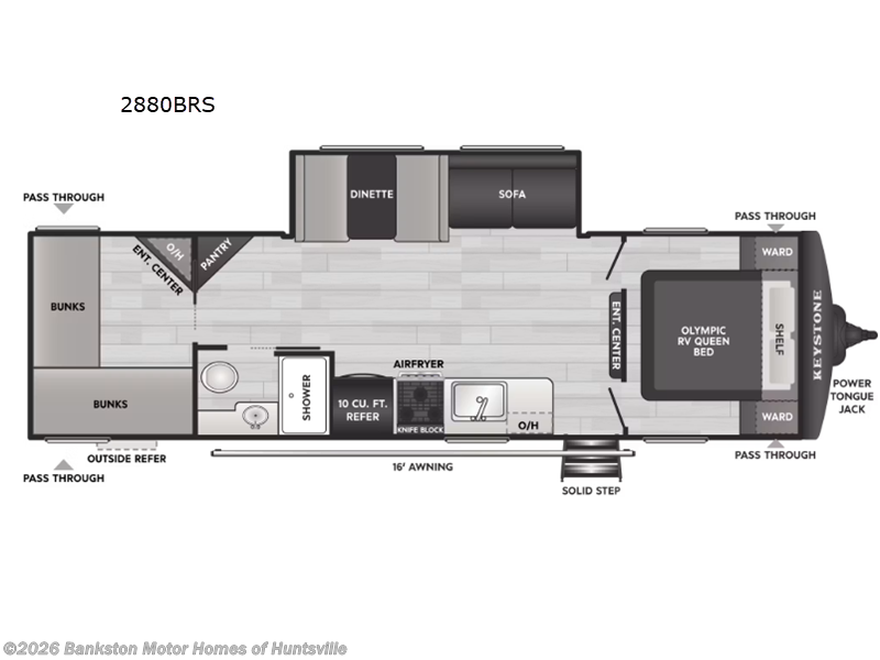 2027 Keystone Springdale 2880BRS - New Travel Trailer For Sale by Bankston Motor Homes of Huntsville in Huntsville, Alabama features Slideout
