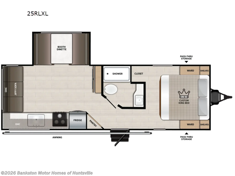 2027 Forest River Wildwood X-Lite 25RLXL - New Travel Trailer For Sale by Bankston Motor Homes of Huntsville in Huntsville, Alabama features Slideout