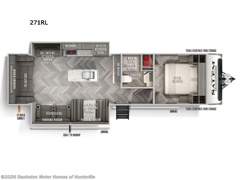 2022 Forest River Salem Hemisphere 271RL - Used Travel Trailer For Sale by Bankston Motor Homes of Huntsville in Huntsville, Alabama features Slideout