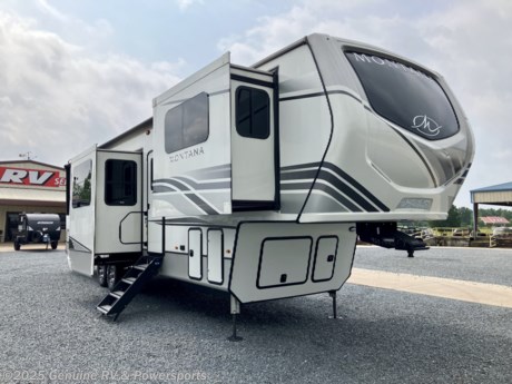 &lt;p&gt;&lt;strong&gt;2023 Montana 3761FL 5th Wheel Trailer...&lt;/strong&gt;&lt;/p&gt;
&lt;p&gt;&lt;em&gt;Front Living, Bath &amp;amp; 1/2, Solar Flex 400i, 3rd Air Conditioner...&lt;/em&gt;&lt;/p&gt;
&lt;p&gt;&lt;strong&gt;&lt;em&gt;Features Include...&lt;/em&gt;&lt;/strong&gt;&lt;/p&gt;
&lt;ul&gt;
&lt;li&gt;Residential Living Package&lt;/li&gt;
&lt;li&gt;Montana Four Season Living&amp;nbsp;Package&lt;/li&gt;
&lt;li&gt;Modern Maple Edition&lt;/li&gt;
&lt;li&gt;2&quot;/300 lb Accessory Hitch&lt;/li&gt;
&lt;li&gt;TPMS&amp;nbsp;Sensors&lt;/li&gt;
&lt;li&gt;Six (6) Point Automatic Leveling&lt;/li&gt;
&lt;li&gt;Three (3) 15,000&amp;nbsp;btu&amp;nbsp;Air Conditioners&lt;/li&gt;
&lt;li&gt;Heat Pump&lt;/li&gt;
&lt;li&gt;Solar Flex 400i - Solar Panel Package&lt;/li&gt;
&lt;li&gt;18 cf Residential Refrigerator w/ Ice Maker&lt;/li&gt;
&lt;li&gt;Solar Flex 400i - Solar Panel Package&lt;/li&gt;
&lt;li&gt;2 - 100ah&amp;nbsp;DFE&amp;nbsp;Heated Lithium Batteries&lt;/li&gt;
&lt;li&gt;16 gallon AC/LPG&amp;nbsp;Water Heater&lt;/li&gt;
&lt;li&gt;16&quot; G-load radial tires with 8 wheel lugs&lt;/li&gt;
&lt;li&gt;Central Vacuum System&lt;/li&gt;
&lt;li&gt;Power Patio Awnings - 17&#39; &amp;amp; 11&#39;&lt;/li&gt;
&lt;li&gt;LED Televisions - 50&quot;-Living Room &amp;amp; 32&quot;-Bedroom&lt;/li&gt;
&lt;li&gt;Washer and Dryer&amp;nbsp;Prep&lt;/li&gt;
&lt;li&gt;Electric Fireplace - Living Room&lt;/li&gt;
&lt;/ul&gt;
&lt;p&gt;&lt;span style=&quot;font-style: italic; font-weight: bold;&quot;&gt;Our Sale Price Includes:&amp;nbsp; Pre-Delivery Inspection, RV/Marine Batteries (2), Propane Bottles Filled, Walk Thru Orientation &amp;amp; Factory Freight Charges...&lt;/span&gt;&lt;/p&gt;