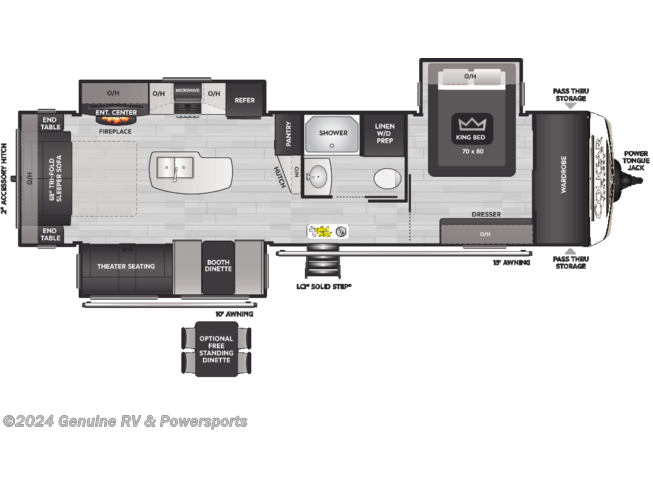 2024 Keystone Cougar 33RLI - New Travel Trailer For Sale by Genuine RV & Powersports in Idabel, Oklahoma