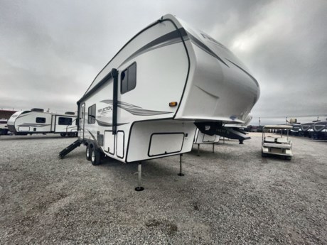 &lt;p&gt;This rear kitchen fifth wheel is sure to meet all of your camping needs! Since the exterior length is only 26&#39; 11&quot;, you can easily maneuver in and out of campgrounds. The rear kitchen includes ample counter space to prep meals, a three burner cooktop, and overhead storage for all your necessities. There is a 10 cu. ft. 12V refrigerator within the slide out that also includes the theater seating, and the booth dinette provides a place to dine or play a card game. You will appreciate having convenient shoe storage by the entry door, along with a functional wardrobe closet in the bedroom and an exterior pass-thru for belongings and camping gear. When you&#39;re ready to turn in for the night, the queen bed is sure to bring a great night&#39;s rest, while your guests sleep on the booth dinette or optional tri-fold sofa if you replaced it with the theater seating!&lt;/p&gt;
&lt;p&gt;Each Reflection 100 Series fifth wheel by Grand Design is affordable and packed with luxury for unforgettable camping memories! The MorRyde CRE3000 suspension system, Goodyear Endurance tires, and aerodynamic front cap with Max Turn radius will provide smooth towing from home to campground. And the solar package with a 180W/370W solar panel, 50 Amp charge controller and 12V refrigerator will allow you to camp for longer periods of time and in more locations! A heated and enclosed underbelly with circulating heat is included in the Arctic 4-Seasons Protection Package, along with 12V heat pads on all holding tanks, and a double insulated roof and front cap so you can camp all year long if you choose. You will appreciate having an on-demand water heater for hot showers after exploring, and the universal all-in-one docking station will let you monitor your RVs tanks levels and functions with ease. These models also include many luxurious interior features, such as premium Congoleum flooring, blackout roller shades, residential cabinetry, and matte black fixtures and hardware. Don&#39;t let the Reflection 100 Series fifth wheels pass you by!&lt;/p&gt;