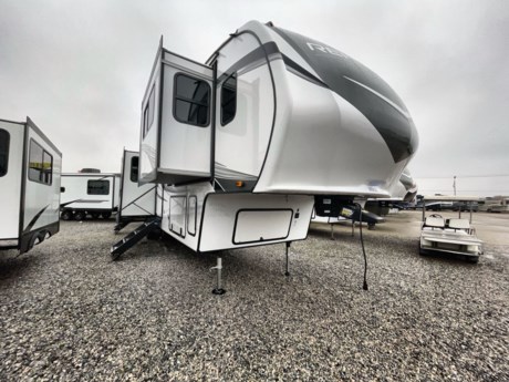 &lt;p&gt;You and your spouse will love having this fifth wheel on your next camping adventure! Get a good night&#39;s rest each night on the queen bed slide in the rear private bedroom with TV prep across from the bed, and freshen up each morning in the full bathroom with the 30&quot; x 48&quot; fiberglass shower. You can enjoy home cooked meals made using the three burner cooktop and 16 cu. ft. refrigerator in the full kitchen, and eat them at the slide out free standing dinette table featuring two chairs and an?ottoman with storage. You even have a hutch to store your dishes in, and a TV prep area so you can add a TV to watch a show while you cook. The front living area offers a comfortable place to wind down your nights by relaxing in front of the fireplace on either one of the opposing tri-fold sofa slides or the theater seating!&lt;/p&gt;
&lt;p&gt;&amp;nbsp;&lt;/p&gt;
&lt;p&gt;Each Reflection fifth wheel and travel trailer by Grand Design is packed with luxury features for an overall better camping experience! The MORryde 3000CRE suspension provides smooth towing to your destination and the durable construction materials mean you can enjoy your RV for years to come. These units include the Arctic 4-Seasons Protection Package that will extend your camping season thanks to the extreme temperature testing and maximum heating power. You will also appreciate the Solar Package that will allow you to do some off-grid camping and the Compass Connect system so you can control your RV&#39;s functions right from the palm of your hand. The interior of these travel trailers and fifth wheels are designed to make you feel at home with residential cabinetry, solid surface countertops, blackout roller shades, a spacious shower with a glass door, residential bedrooms, and the list goes on! Choose a Reflection today and start a new adventure tomorrow!&lt;/p&gt;