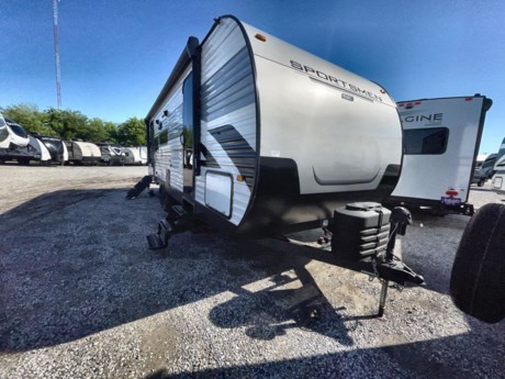 &lt;p&gt;This dual entry travel trailer is ready to take you on your next great adventure! &amp;nbsp;With the Sportsmen SE 251RS by K-Z, you can even bring a guest or two along and transform the rear 70&quot; jackknife sofa and the 80&quot; U-shaped dinette too when you&#39;re not using it to enjoy a meal or playing a card game. The entertainment center comes with a multi-media sound bar stereo with Bluetooth, two 6.5&quot; speakers, and an omnidirectional HDTV antenna with Wi-Fi prep. A couple other electronic conveniences include HDMI and USB charge, interior control switches on an overhead end cabinet with a convenience center for switches, and two 12V USB ports in the bedroom.&lt;/p&gt;
&lt;p&gt;The walk-through bathroom leads directly into the front private bedroom and features a 40&quot; shower with a power vent to eliminate any unwanted steam!&lt;/p&gt;
&lt;p&gt;You don&#39;t have to break the bank with these budget friendly KZ Sportsmen SE travel trailers! They are constructed with the KZ exclusive tough shield exterior metal, a one-piece Tufflex roofing material, and a 3/8&quot; fully walk-on roof decking, plus an aerodynamic front profile with a smooth metal front for an easier tow.&lt;/p&gt;
&lt;p&gt;You can store your outdoor camping gear in the pass-through storage area with extra-large radius compartment doors, and the tinted windows give you privacy day or night.&lt;/p&gt;
&lt;p&gt;Each model comes with a long list of standard features, as well as two mandatory packages to make life a little easier at the campground. They even come Wi-Fi prepped and have electrical outlets in the bunk areas so you can stay connected everywhere you go! So, come see the K-Z Sportsmen SE 251RS in person or contact us for more information.&lt;/p&gt;