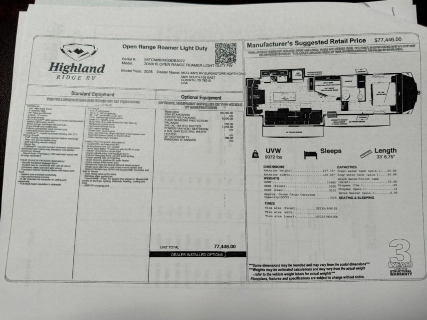 New 2025 Highland Ridge Open Range Light 290RLS available in Rockwall, Texas