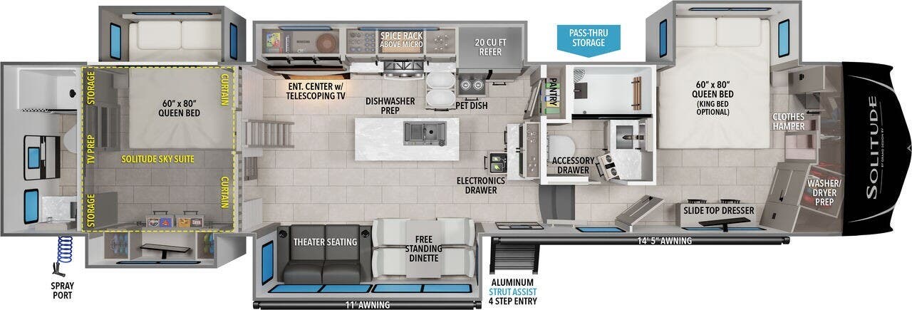 2025 Grand Design Solitude 391DL - New Fifth Wheel For Sale by McClain's RV Rockwall in Rockwall, Texas
