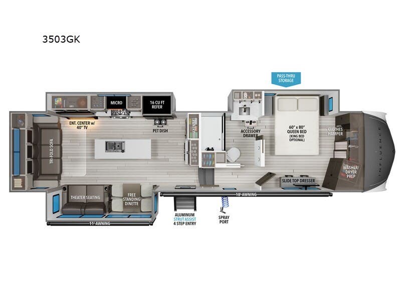 2026 Grand Design Influence 3503GK - New Fifth Wheel For Sale by McClain's RV Rockwall in Rockwall, Texas