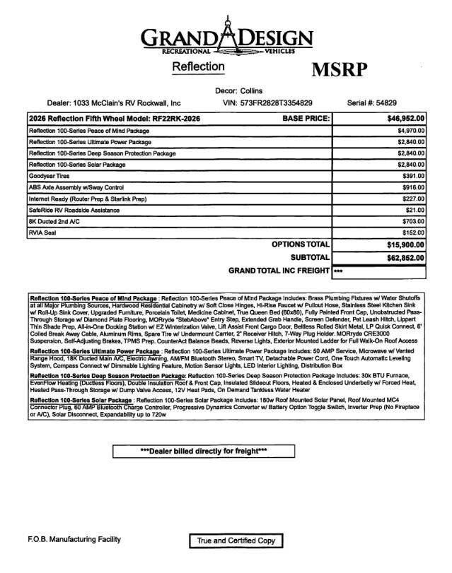 2026 Reflection 100 22RK by Grand Design from McClain's RV Rockwall in Rockwall, Texas