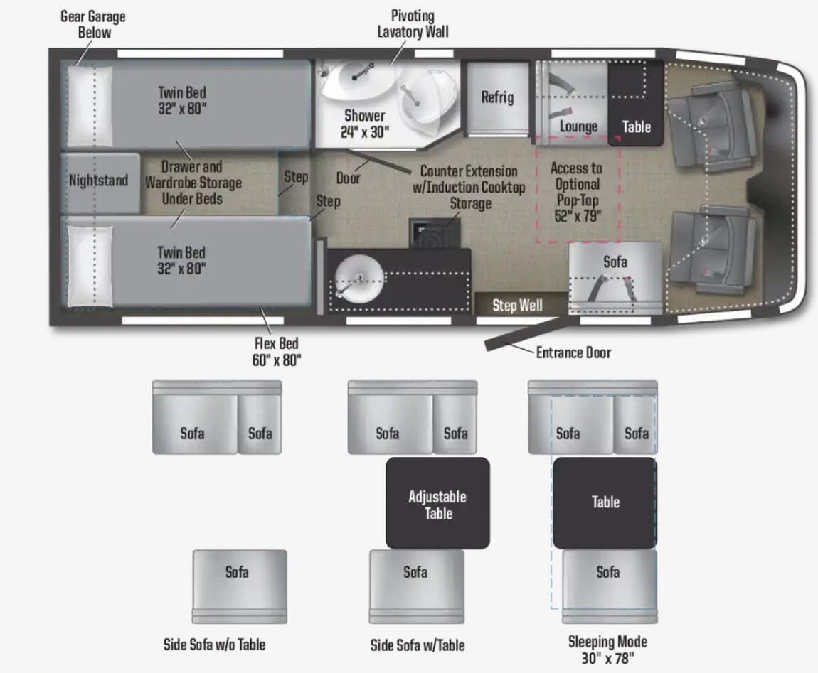 2026 Winnebago Ekko 23B - New Class C For Sale by McClain's RV Rockwall in Rockwall, Texas