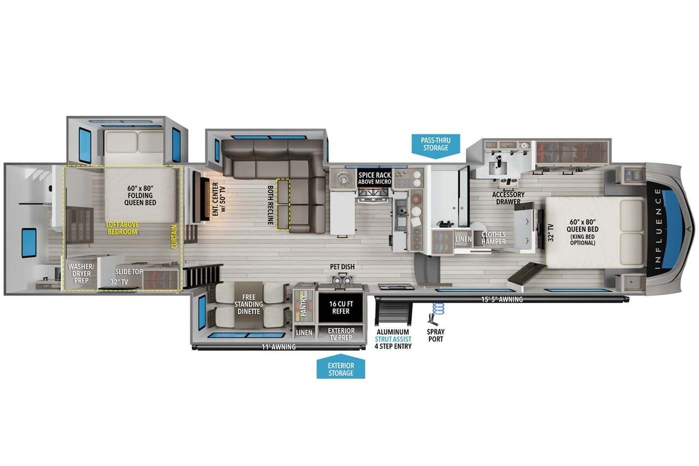 2026 Grand Design Influence 3804DS - New Fifth Wheel For Sale by McClain's RV Rockwall in Rockwall, Texas