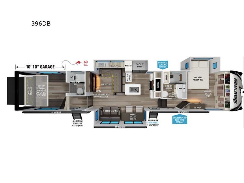 2026 Grand Design Momentum 396DB - New Toy Hauler For Sale by McClain's RV Rockwall in Rockwall, Texas
