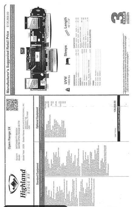 2026 Highland Ridge Open Range 3X 390TBS - New Fifth Wheel For Sale by McClain's RV Rockwall in Rockwall, Texas