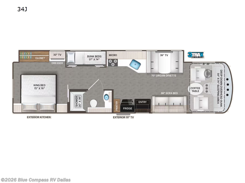 2022 Thor Motor Coach Windsport 34J - Used Class A For Sale by Blue Compass RV Dallas in Mesquite, Texas features Slideout