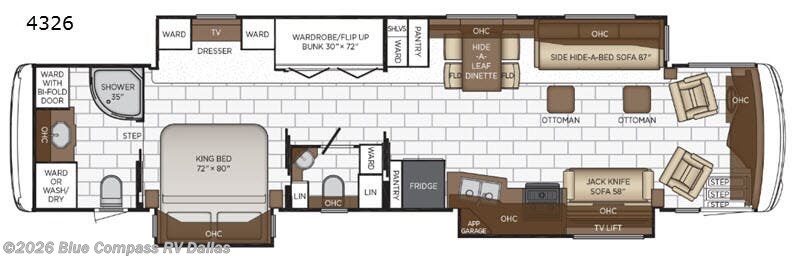2020 Newmar Ventana 4326 - Used Class A For Sale by Blue Compass RV Dallas in Mesquite, Texas features Slideout