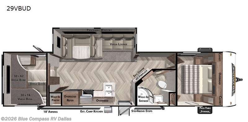 2021 Forest River Wildwood 29VBUD - Used Travel Trailer For Sale by Blue Compass RV Dallas in Mesquite, Texas features Slideout