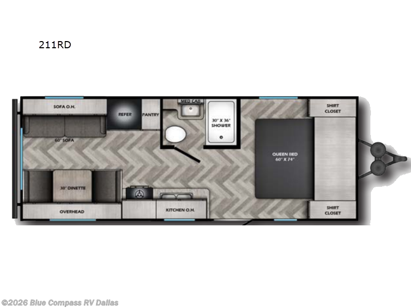 2025 CrossRoads Zinger Lite 211RD - Used Travel Trailer For Sale by Blue Compass RV Dallas in Mesquite, Texas