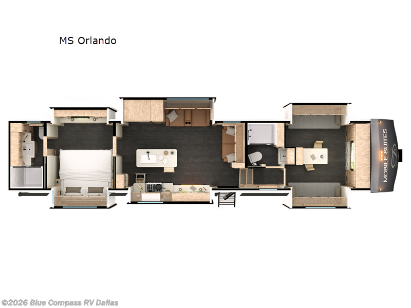 2025 DRV Mobile Suites MS Orlando - New Fifth Wheel For Sale by Blue Compass RV Dallas in Mesquite, Texas features Slideout