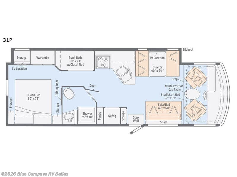 2019 Winnebago Intent 31P - Used Class A For Sale by Blue Compass RV Dallas in Mesquite, Texas features Slideout