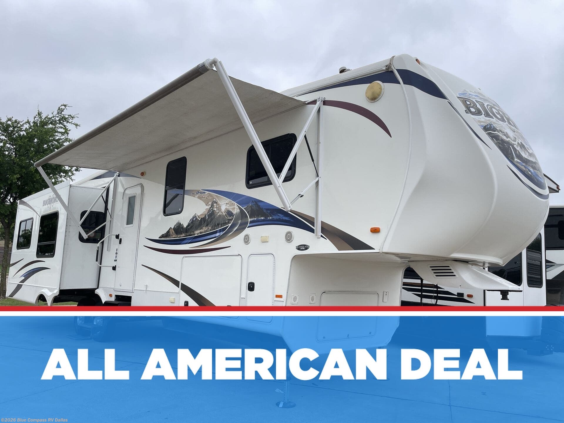 2012 Heartland Bighorn 3610RE - Used Fifth Wheel For Sale by Blue Compass RV Dallas in Mesquite, Texas features Slideout