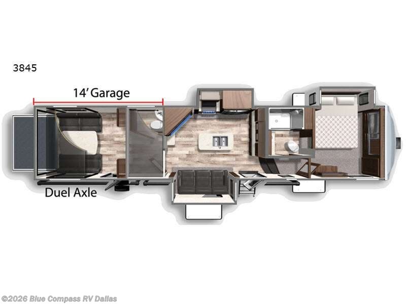 2021 Dutchmen Voltage 3845 - Used Toy Hauler For Sale by Blue Compass RV Dallas in Mesquite, Texas features Slideout