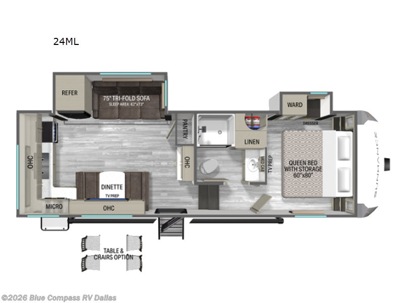 2027 Heartland Sundance 24ML - New Fifth Wheel For Sale by Blue Compass RV Dallas in Mesquite, Texas features Slideout