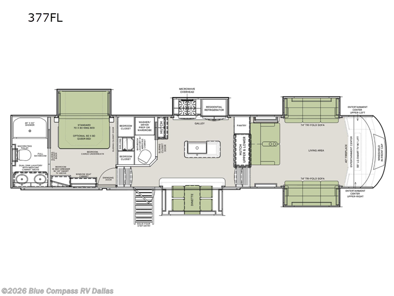 2023 Vanleigh Vilano 377FL - Used Fifth Wheel For Sale by Blue Compass RV Dallas in Mesquite, Texas features Slideout
