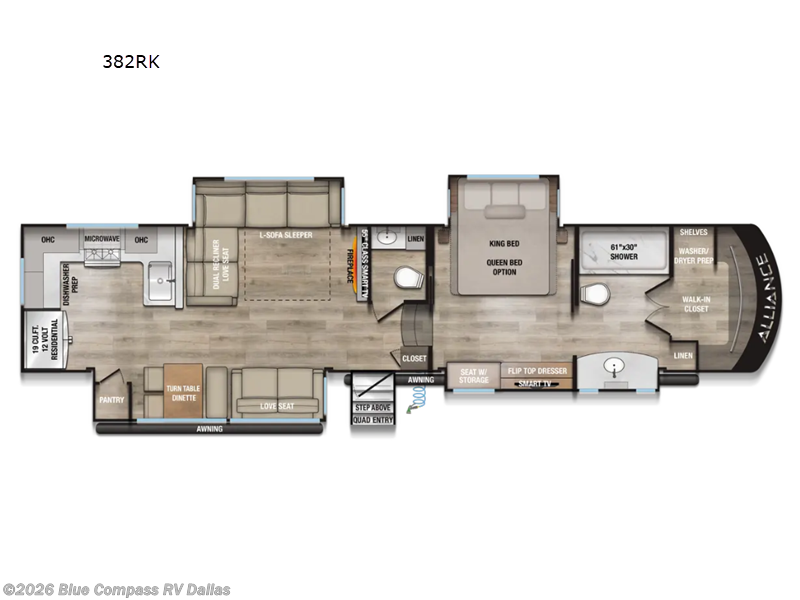 2027 Alliance RV Paradigm 382RK - New Fifth Wheel For Sale by Blue Compass RV Dallas in Mesquite, Texas features Slideout
