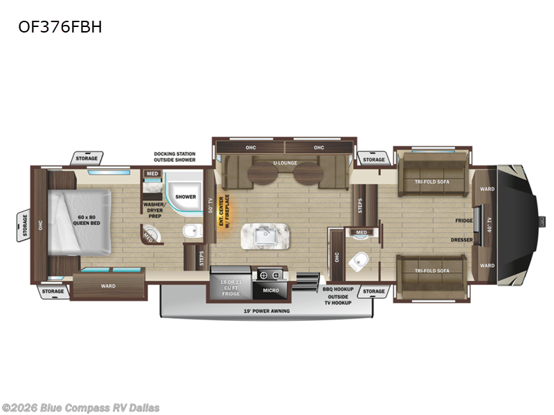 2022 Highland Ridge Open Range 376FBH - Used Fifth Wheel For Sale by Blue Compass RV Dallas in Mesquite, Texas features Slideout