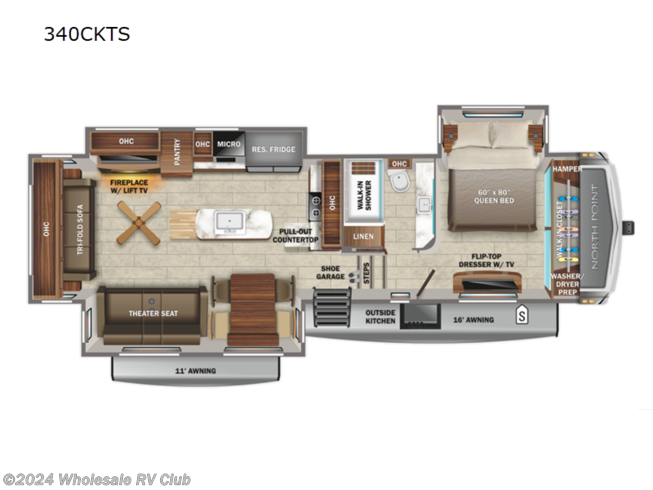 2022 Jayco North Point 340CKTS - New Fifth Wheel For Sale by Wholesale RV Club in , Ohio