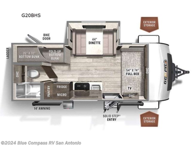 2023 Forest River Rockwood Geo Pro G20BHS - New Travel Trailer For Sale by Blue Compass RV San Antonio in San Antonio, Texas