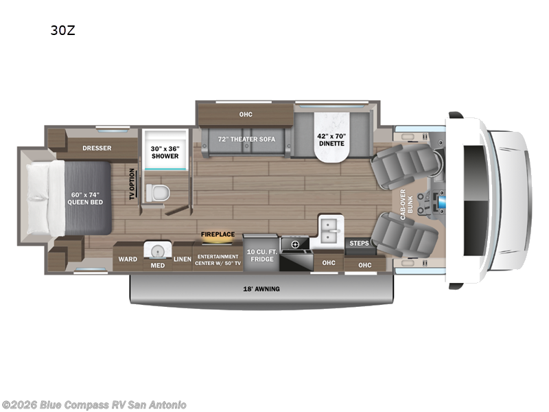 2026 Jayco Greyhawk 30Z - New Class C For Sale by Blue Compass RV San Antonio in San Antonio, Texas features Slideout
