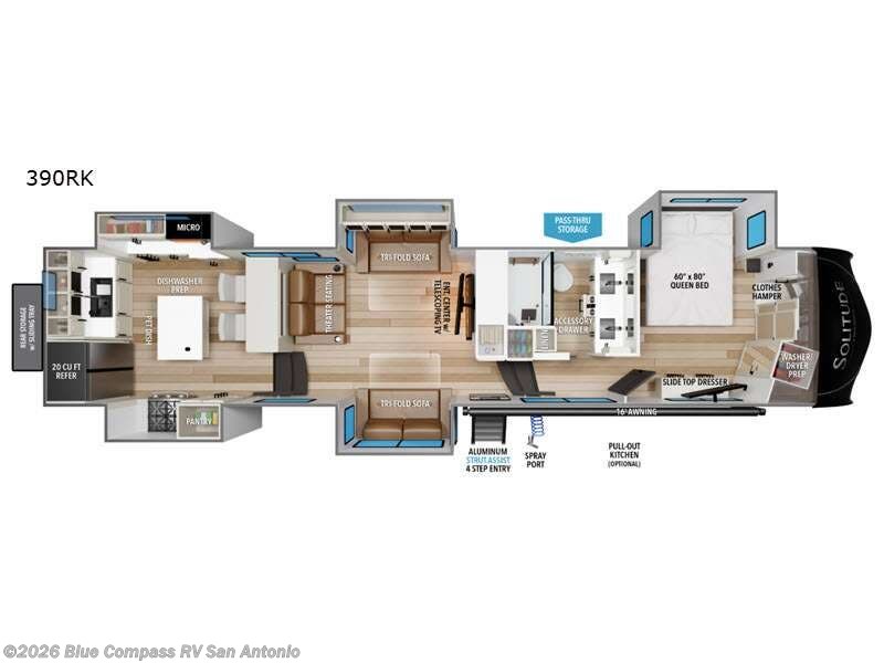 2026 Grand Design Solitude 390RK - New Fifth Wheel For Sale by Blue Compass RV San Antonio in San Antonio, Texas features Slideout