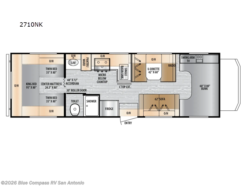 2026 East to West Entrada 2710NK - New Class C For Sale by Blue Compass RV San Antonio in San Antonio, Texas