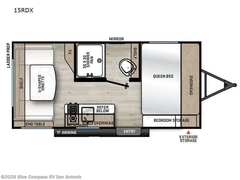 2024 Forest River Aurora Light 15RDX - Used Travel Trailer For Sale by Blue Compass RV San Antonio in San Antonio, Texas