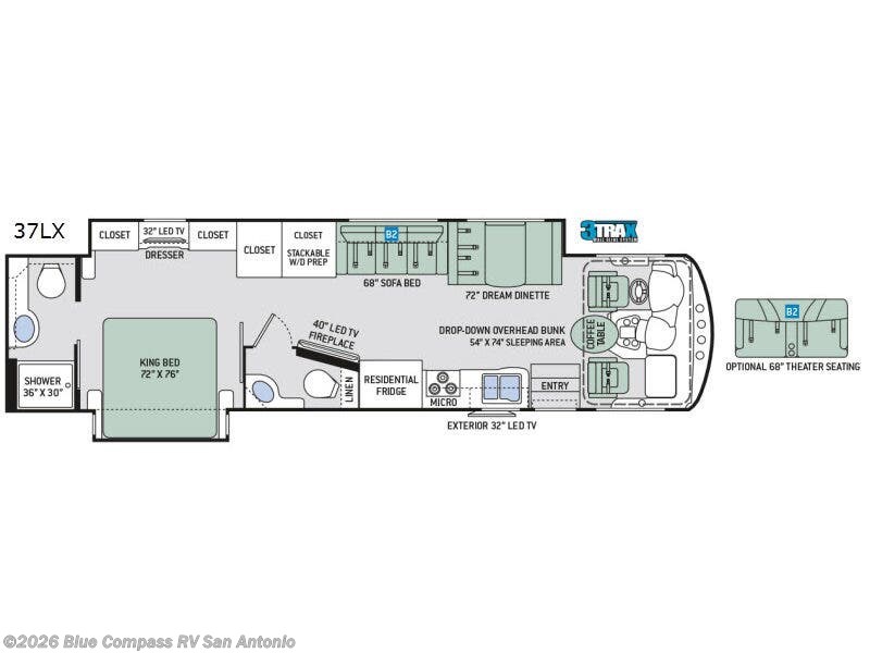 2017 Thor Motor Coach Challenger 37LX - Used Class A For Sale by Blue Compass RV San Antonio in San Antonio, Texas features Slideout