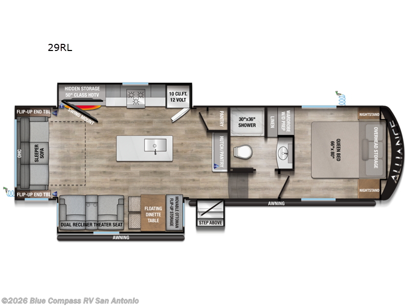 2026 Alliance RV Avenue All-Access 29RL - New Fifth Wheel For Sale by Blue Compass RV San Antonio in San Antonio, Texas features Slideout