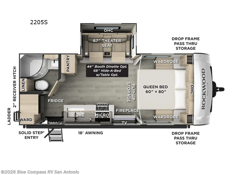 2027 Forest River Rockwood Mini Lite 2205S - New Travel Trailer For Sale by Blue Compass RV San Antonio in San Antonio, Texas features Slideout