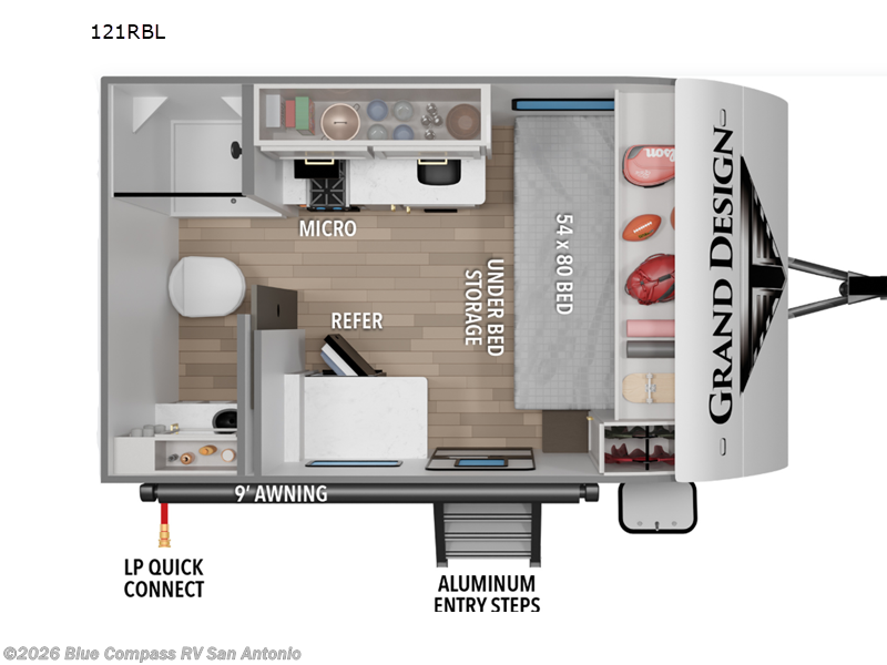 2027 Grand Design Transcend Lite 121RBL - New Travel Trailer For Sale by Blue Compass RV San Antonio in San Antonio, Texas