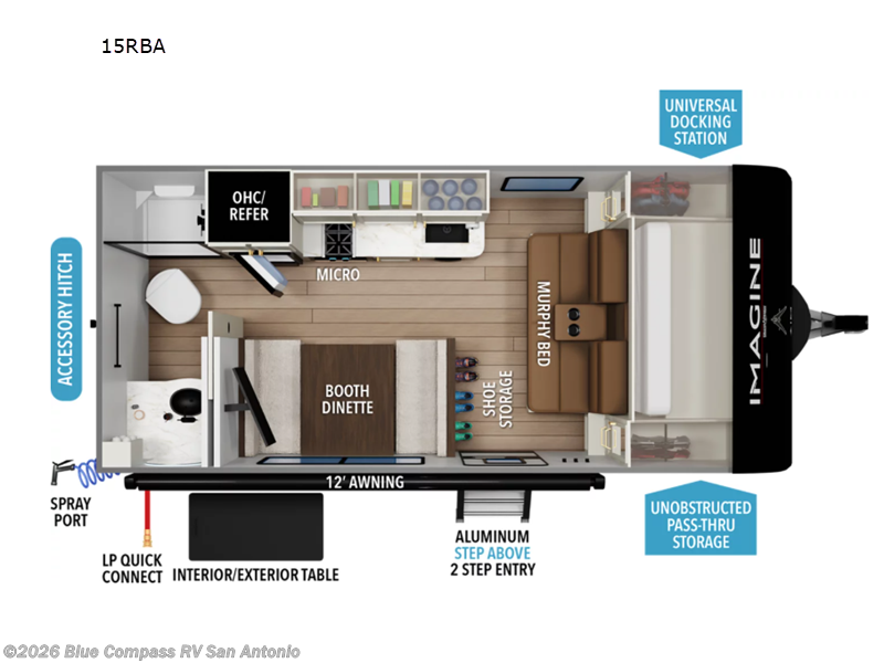 2027 Grand Design Imagine AIM 15RBA - New Travel Trailer For Sale by Blue Compass RV San Antonio in San Antonio, Texas