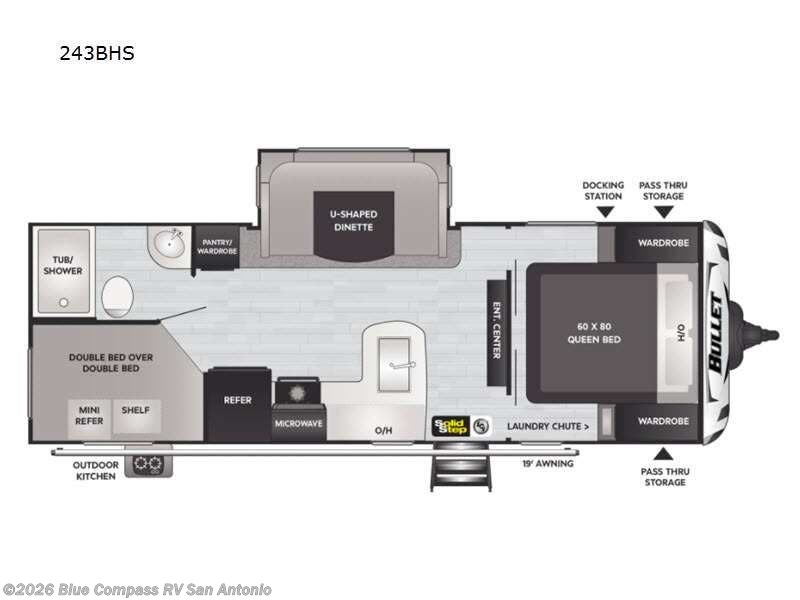 2021 Keystone Bullet 243BHS - Used Travel Trailer For Sale by Blue Compass RV San Antonio in San Antonio, Texas features Slideout