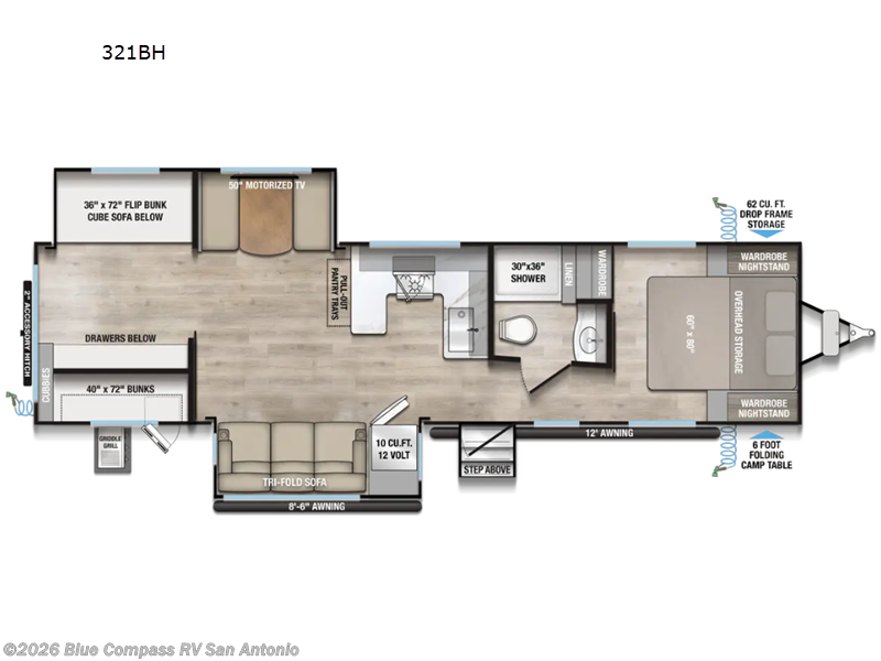 2027 Alliance RV Delta 321BH - New Travel Trailer For Sale by Blue Compass RV San Antonio in San Antonio, Texas features Slideout