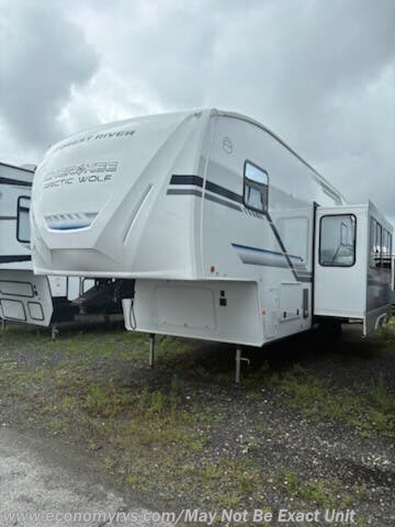 2026 Forest River Cherokee Arctic Wolf 285OPT - New Fifth Wheel For Sale by Economy RVS, LLC in Mechanicsville, Maryland features TV, Shower, CO Detector, Stove Top Burner, Microwave