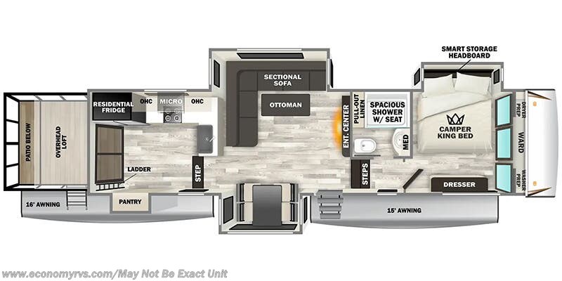 Floorplan of 2026 Forest River Sabre 36ML