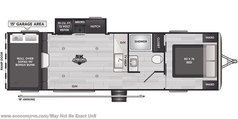 Floorplan of 2026 Keystone Raptor Carbon 