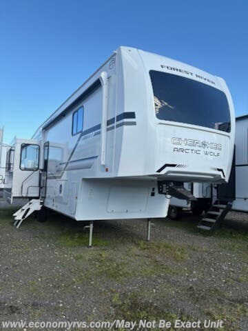 2026 Forest River Arctic Wolf 3250SUITE - New Fifth Wheel For Sale by Economy RVS, LLC in Mechanicsville, Maryland features Washer/Dryer Prep, Oven, Microwave, Glass Shower Door, Smoke Detector