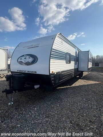 2026 Forest River Cherokee Grey Wolf 29QB - New Travel Trailer For Sale by Economy RVS, LLC in Mechanicsville, Maryland features Stove Top Burner, 50 Amp Service, Skylight, Power Awning, Refrigerator (12V)