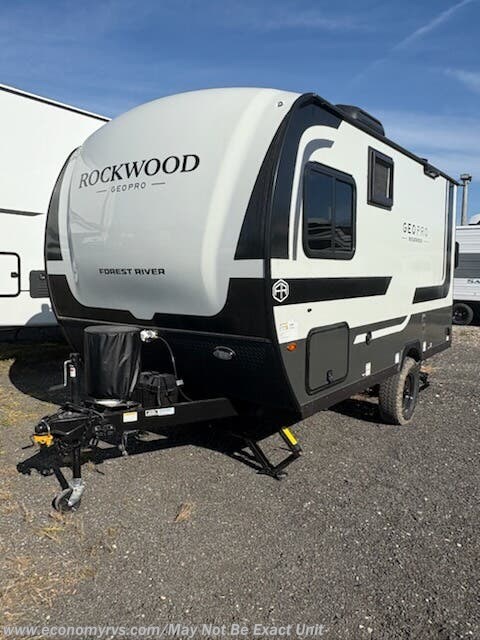 2026 Forest River Rockwood Geo Pro G13LE - New Travel Trailer For Sale by Economy RVS, LLC in Mechanicsville, Maryland features Refrigerator, Screen Door, Stove Top Burner, Fire Extinguisher, Microwave